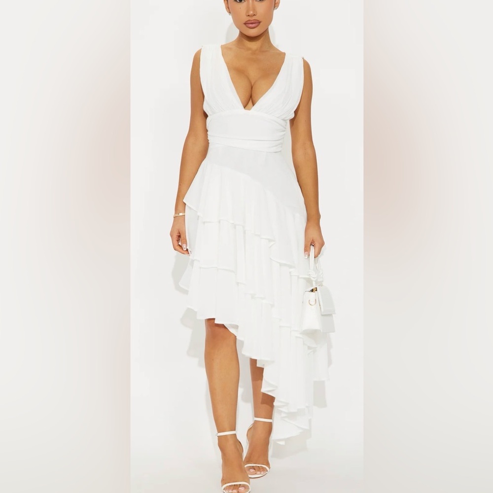 Bethany chiffon flowy midi dress